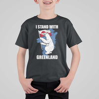I Stand With Greenland T Shirt For Kid Polar Bear Greenland Protest