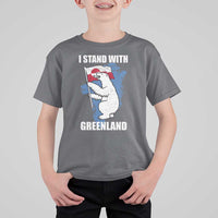 I Stand With Greenland T Shirt For Kid Polar Bear Greenland Protest