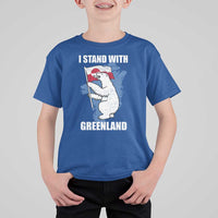I Stand With Greenland T Shirt For Kid Polar Bear Greenland Protest