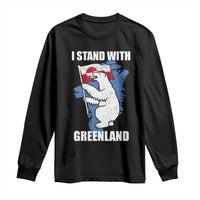 I Stand With Greenland Long Sleeve Shirt Polar Bear Greenland Protest