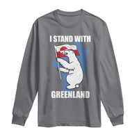 I Stand With Greenland Long Sleeve Shirt Polar Bear Greenland Protest