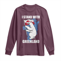 I Stand With Greenland Long Sleeve Shirt Polar Bear Greenland Protest