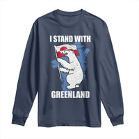 I Stand With Greenland Long Sleeve Shirt Polar Bear Greenland Protest