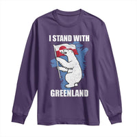I Stand With Greenland Long Sleeve Shirt Polar Bear Greenland Protest