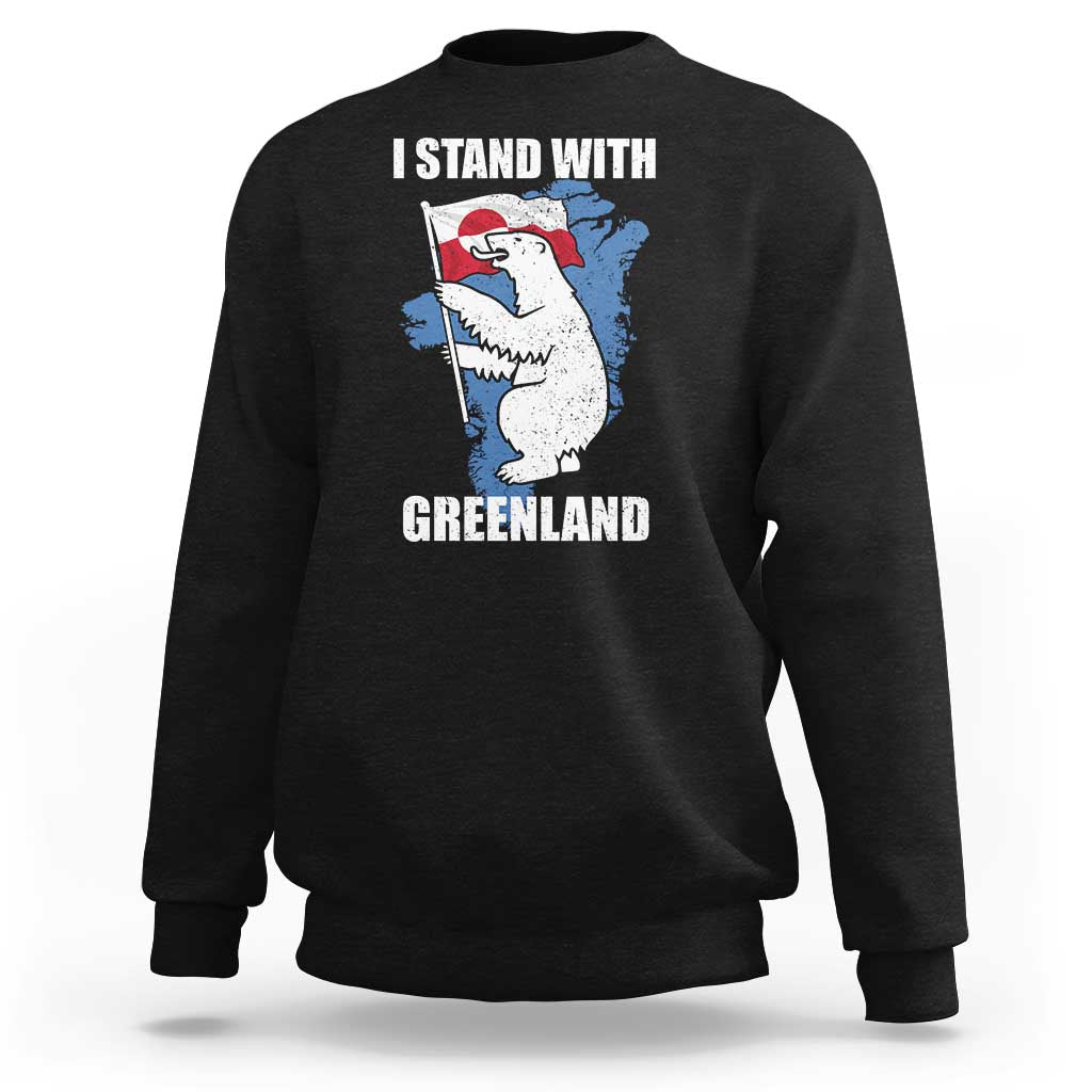 I Stand With Greenland Sweatshirt Polar Bear Greenland Protest