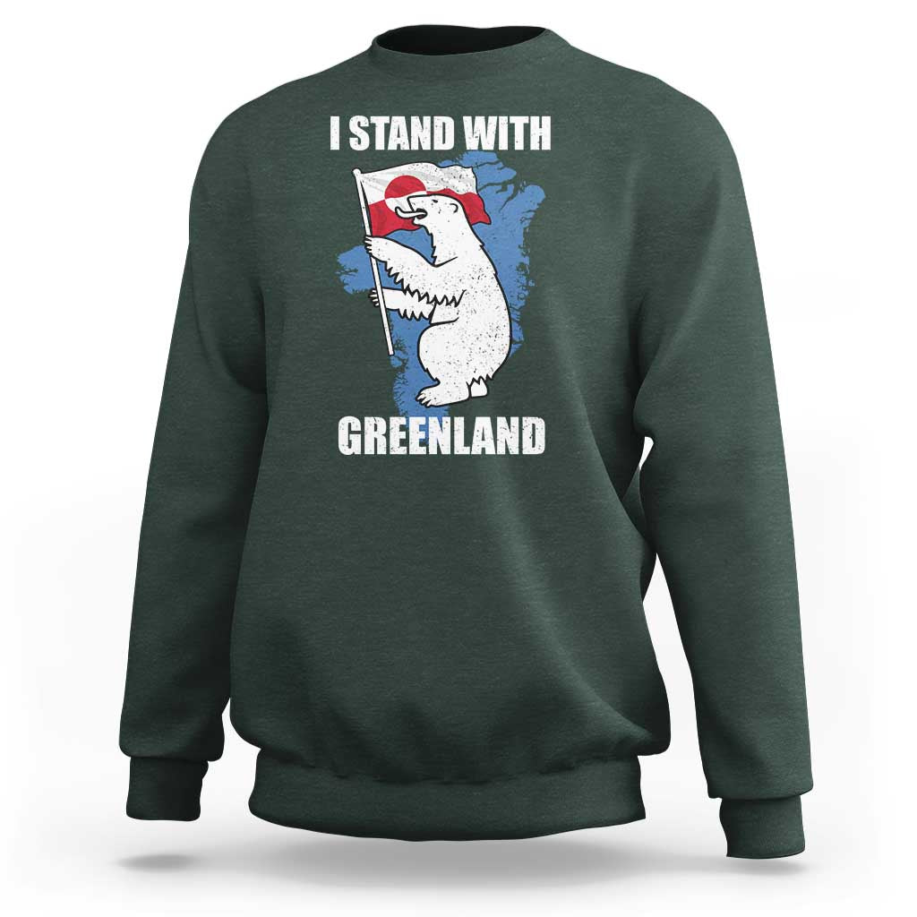 I Stand With Greenland Sweatshirt Polar Bear Greenland Protest