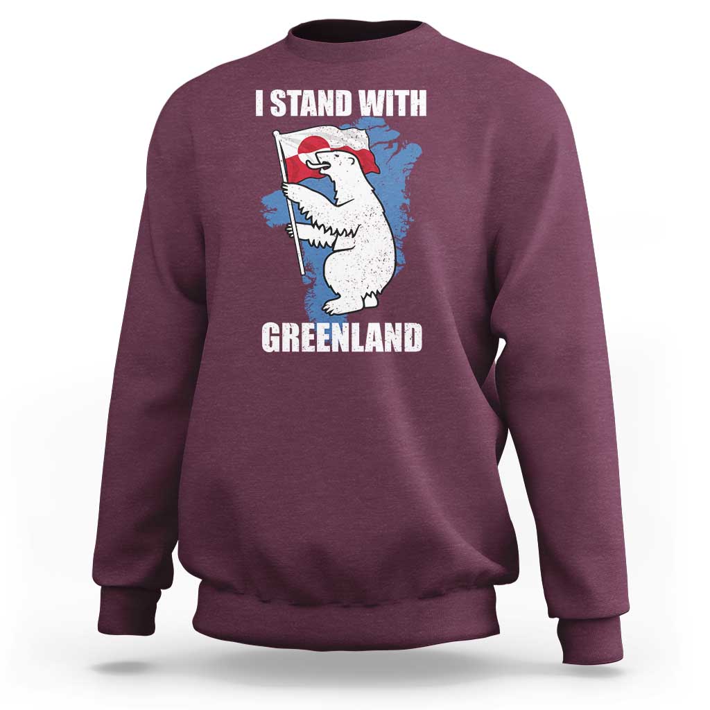 I Stand With Greenland Sweatshirt Polar Bear Greenland Protest