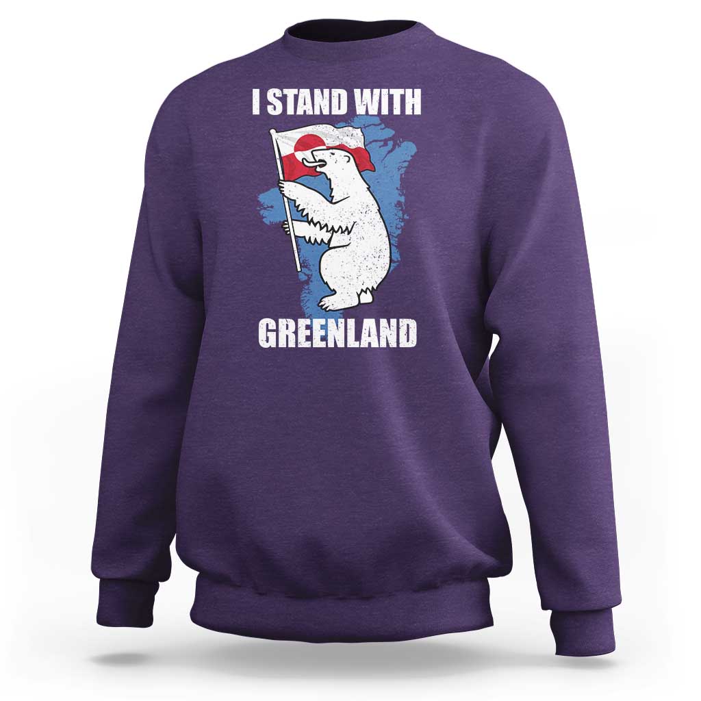 I Stand With Greenland Sweatshirt Polar Bear Greenland Protest