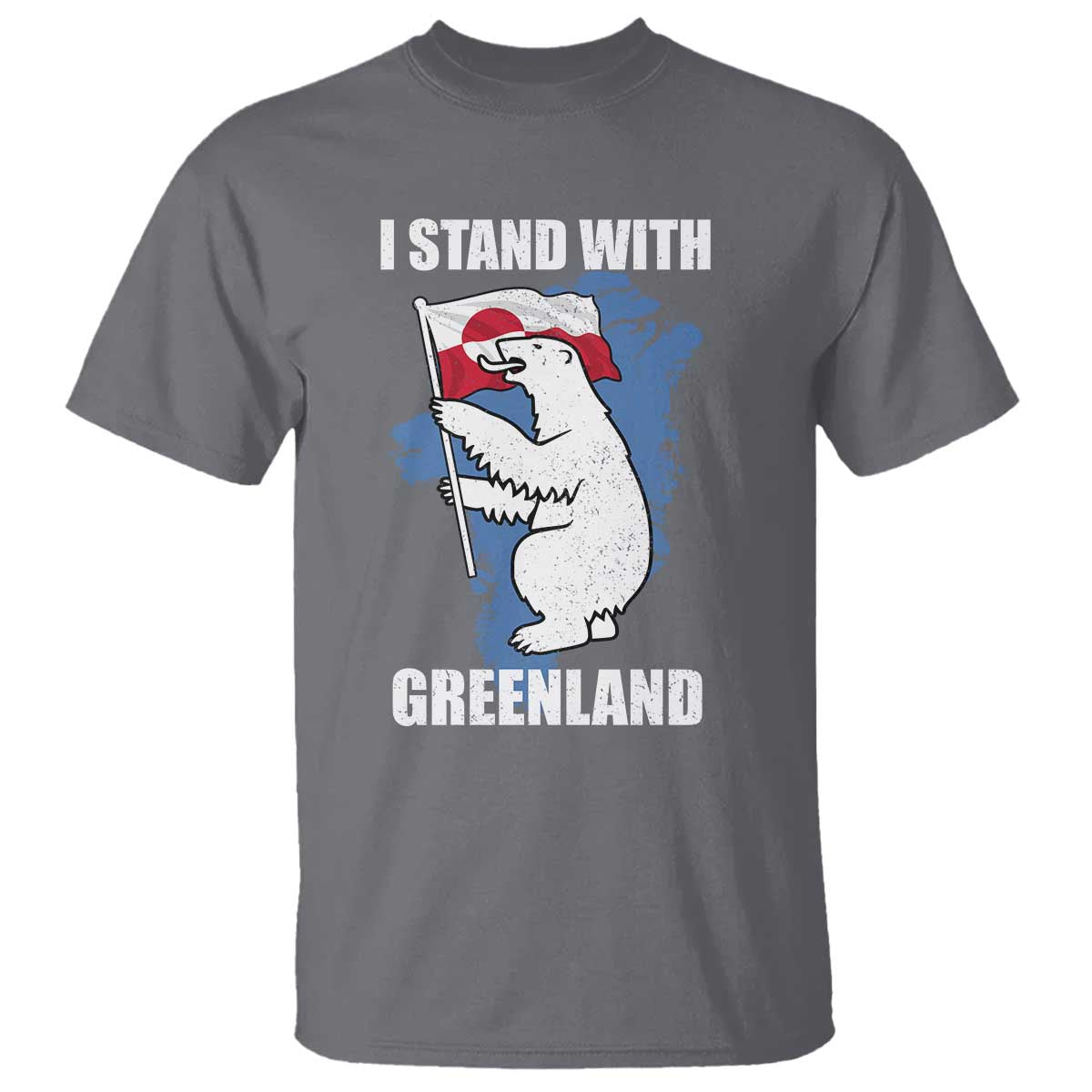 I Stand With Greenland T Shirt Polar Bear Greenland Protest