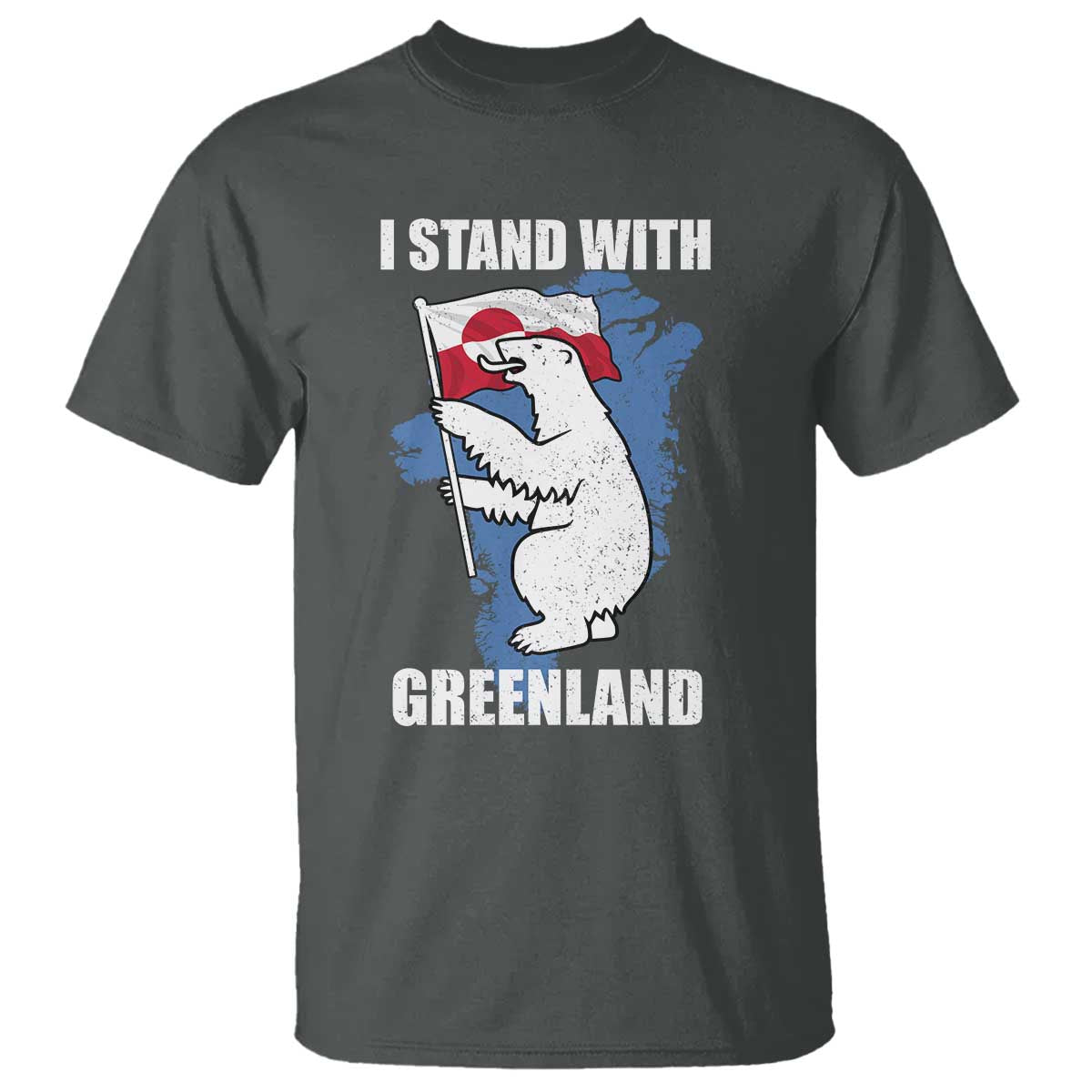 I Stand With Greenland T Shirt Polar Bear Greenland Protest