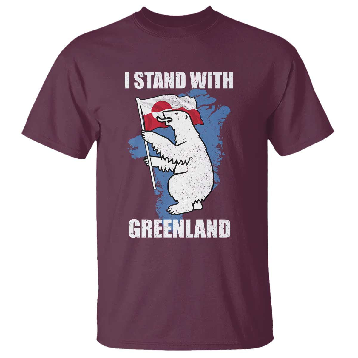 I Stand With Greenland T Shirt Polar Bear Greenland Protest