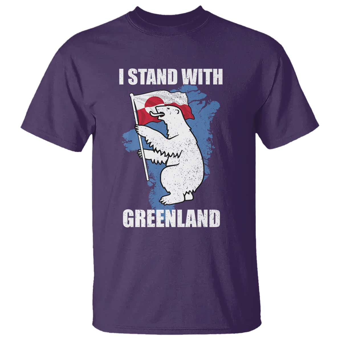I Stand With Greenland T Shirt Polar Bear Greenland Protest