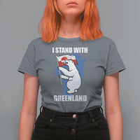 I Stand With Greenland T Shirt For Women Polar Bear Greenland Protest