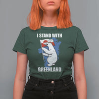 I Stand With Greenland T Shirt For Women Polar Bear Greenland Protest