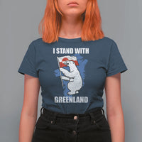 I Stand With Greenland T Shirt For Women Polar Bear Greenland Protest