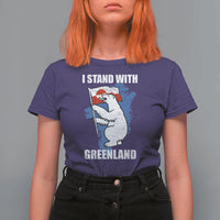 I Stand With Greenland T Shirt For Women Polar Bear Greenland Protest