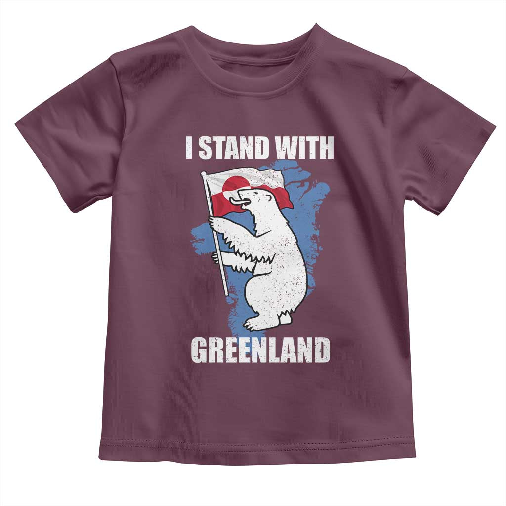 I Stand With Greenland Toddler T Shirt Polar Bear Greenland Protest