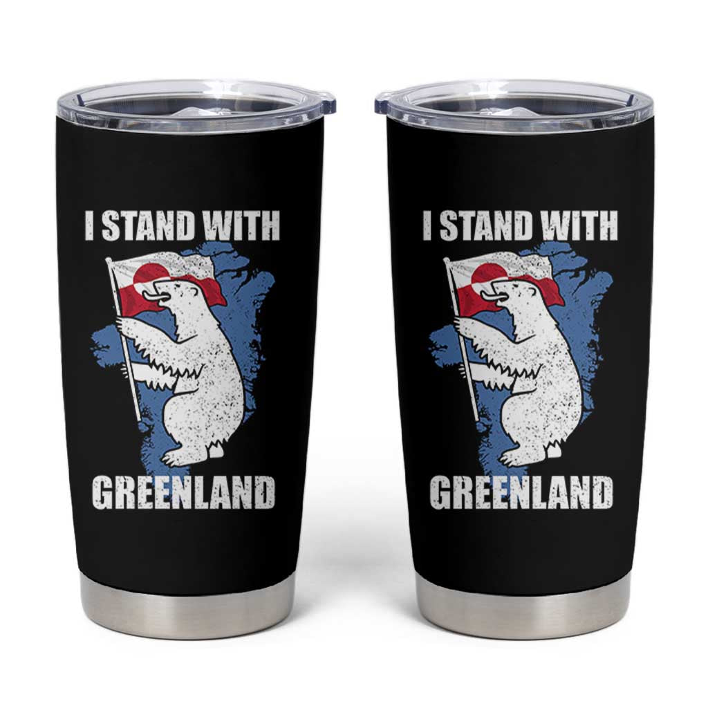 I Stand With Greenland Tumbler Cup Polar Bear Greenland Protest