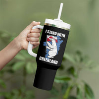 I Stand With Greenland Tumbler With Handle Polar Bear Greenland Protest
