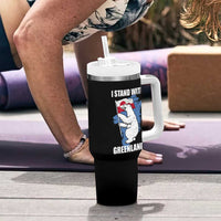 I Stand With Greenland Tumbler With Handle Polar Bear Greenland Protest