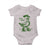 Funny St Patrick's Day Lucky Goose On The Loose Baby Onesie Cowboy Goose Shamrock