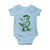 Funny St Patrick's Day Lucky Goose On The Loose Baby Onesie Cowboy Goose Shamrock