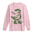 Funny St Patrick's Day Lucky Goose On The Loose Long Sleeve Shirt Cowboy Goose Shamrock