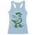 Funny St Patrick's Day Lucky Goose On The Loose Racerback Tank Top Cowboy Goose Shamrock