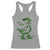 Funny St Patrick's Day Lucky Goose On The Loose Racerback Tank Top Cowboy Goose Shamrock