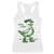 Funny St Patrick's Day Lucky Goose On The Loose Racerback Tank Top Cowboy Goose Shamrock