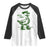 Funny St Patrick's Day Lucky Goose On The Loose Raglan Shirt Cowboy Goose Shamrock