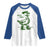 Funny St Patrick's Day Lucky Goose On The Loose Raglan Shirt Cowboy Goose Shamrock