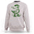 Funny St Patrick's Day Lucky Goose On The Loose Sweatshirt Cowboy Goose Shamrock