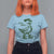 Funny St Patrick's Day Lucky Goose On The Loose T Shirt For Women Cowboy Goose Shamrock