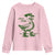 Funny St Patrick's Day Lucky Goose On The Loose Youth Sweatshirt Cowboy Goose Shamrock