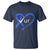 Funny Check Your Colon Colorectal Cancer Awareness T Shirt Dark Blue Ribbon Heart