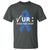 Funny Check Your Colon Colorectal Cancer Awareness T Shirt Dark Blue Ribbon