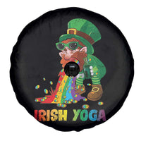 Funny Irish Yoga St Patrick's Day Beer Drinking Spare Tire Cover Drunk Leprechaun