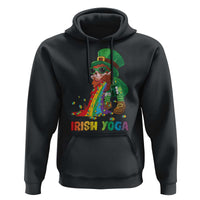 Funny Irish Yoga St Patrick's Day Beer Drinking Hoodie Drunk Leprechaun