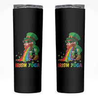 Funny Irish Yoga St Patrick's Day Beer Drinking Skinny Tumbler Drunk Leprechaun - Wonder Print Shop