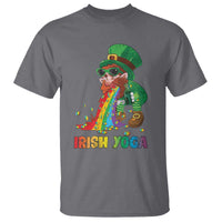 Funny Irish Yoga St Patrick's Day Beer Drinking T Shirt Drunk Leprechaun