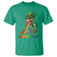 Funny Irish Yoga St Patrick's Day Beer Drinking T Shirt Drunk Leprechaun