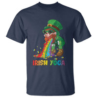 Funny Irish Yoga St Patrick's Day Beer Drinking T Shirt Drunk Leprechaun