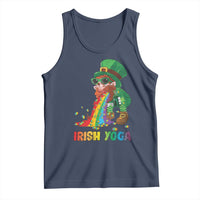 Funny Irish Yoga St Patrick's Day Beer Drinking Tank Top Drunk Leprechaun