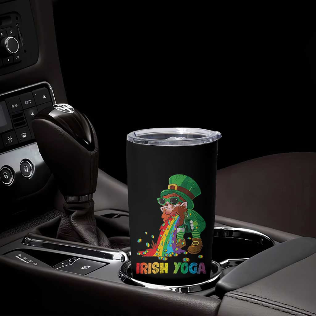 Funny Irish Yoga St Patrick's Day Beer Drinking Tumbler Cup Drunk Leprechaun - Wonder Print Shop