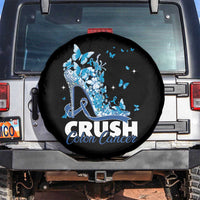 Crush Colon Cancer Spare Tire Cover Colorectal Cancer Awareness Bling Blue Ribbon High Heel