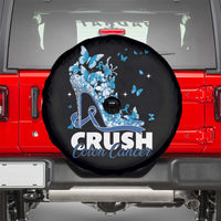Crush Colon Cancer Spare Tire Cover Colorectal Cancer Awareness Bling Blue Ribbon High Heel