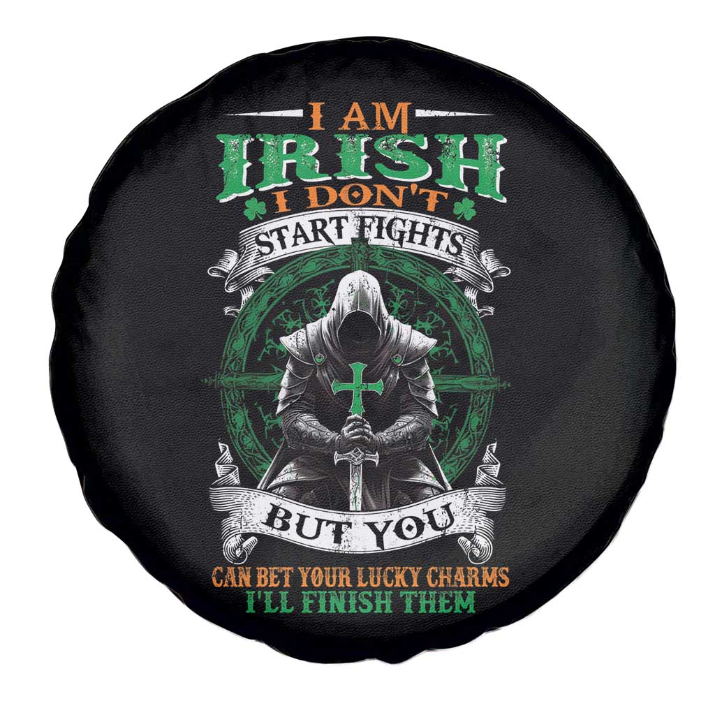 Irish Pride Spare Tire Cover I Am Irish I Don't Start Fights But You Can Bet Your Lucky Charms