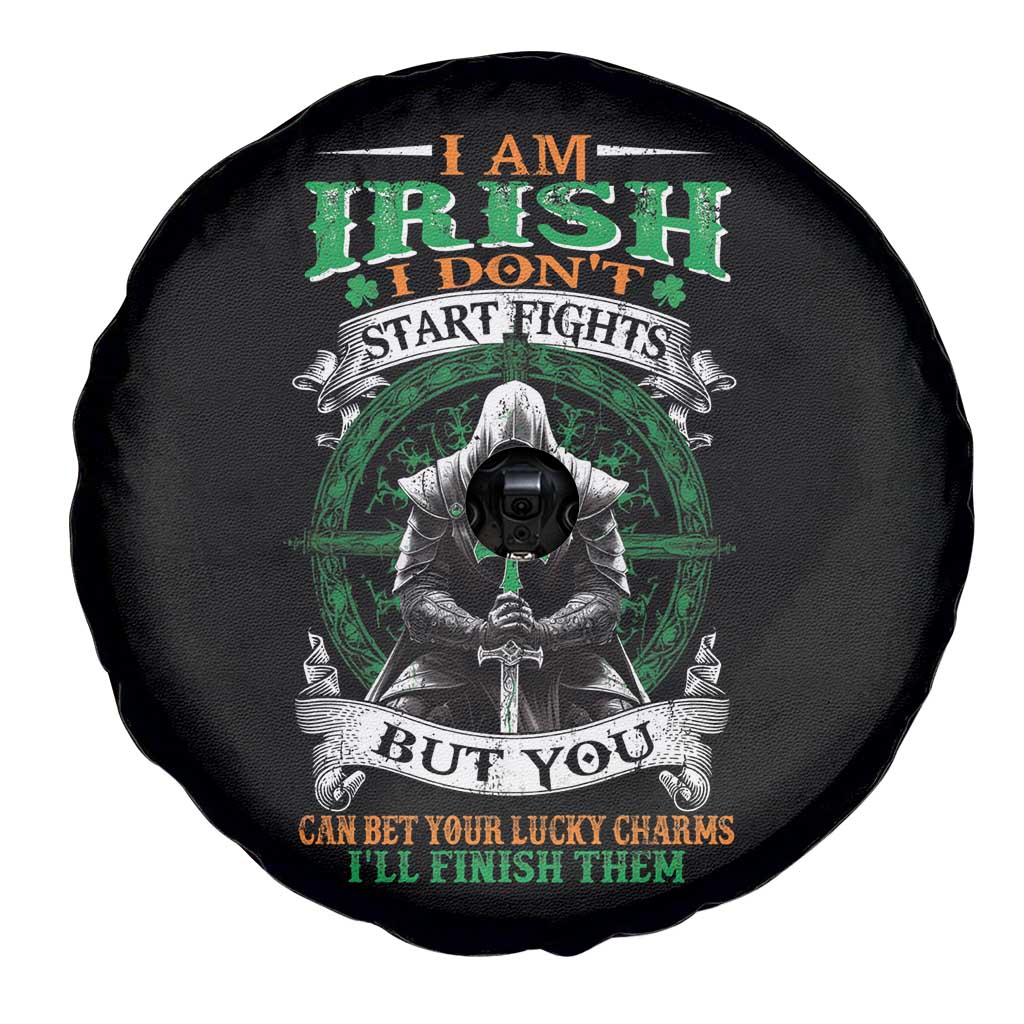 Irish Pride Spare Tire Cover I Am Irish I Don't Start Fights But You Can Bet Your Lucky Charms