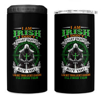 Irish Pride 4 in 1 Can Cooler Tumbler I Am Irish I Don't Start Fights But You Can Bet Your Lucky Charms